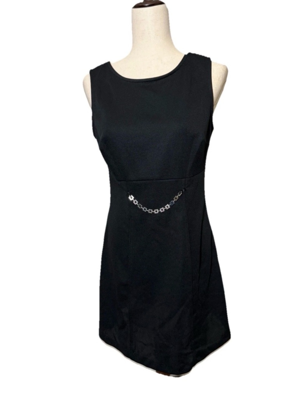 Vintage 90s Mod Style Black Dress Size Medium